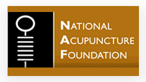 A logo for the national acupuncture foundation.